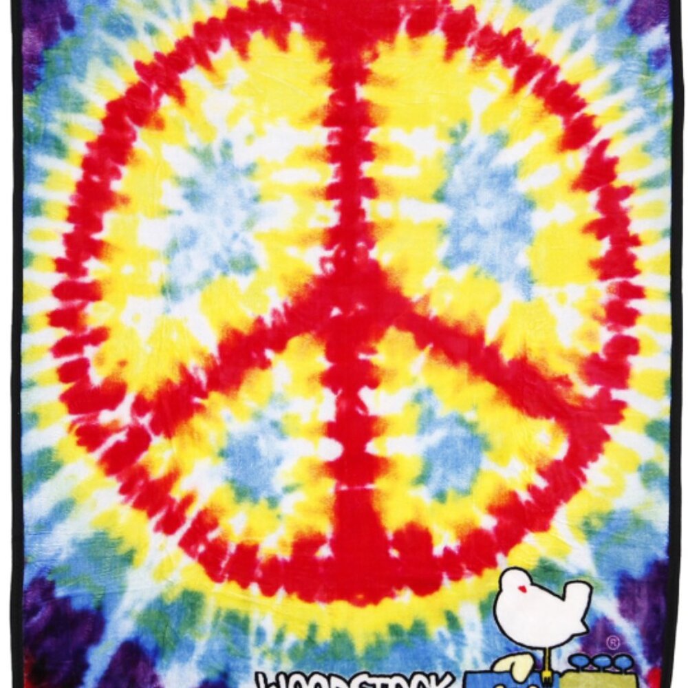 Woodstock Tie-Dye Blanket ~ Officially Licensed ~ 50" x 60" ~ Brand New!